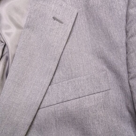 Stafford Gray Wool Blend Blazer 42L Classic Fit Travel Suit Jacket Timeless - Picture 10 of 12
